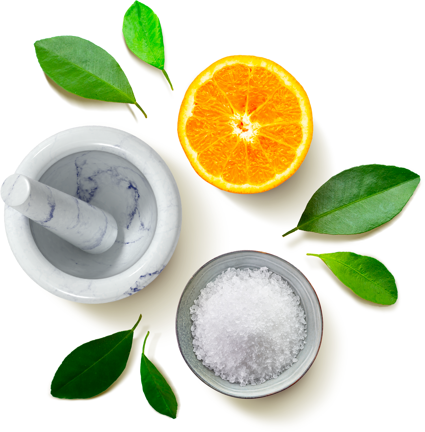 Olio essenziale di arancia e fiori di sale